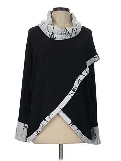 Pre-owned Scapa Lauren Perre Poncho In Black