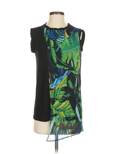 Pre-owned Scapa Lauren Perre Sleeveless Blouse In Black