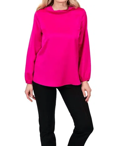 Scapa Long Sleeve Cowlneck Top In Pink