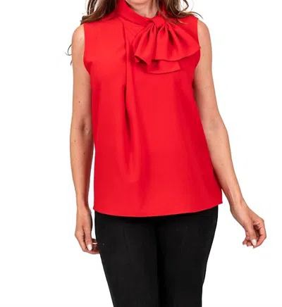 Scapa Sleeveless Ribbon Top In Red