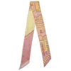 Scapes By Elizabeth Women's Pink / Purple / Yellow Miami Beach Silk Skinny Scarf In Sunset In Pink/purple/yellow