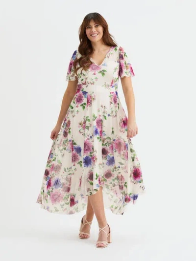 Scarlett & Jo Tilly Floral Sweetheart Dress In Multi