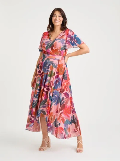 Scarlett & Jo Tilly Floral Sweetheart Dress In Multi