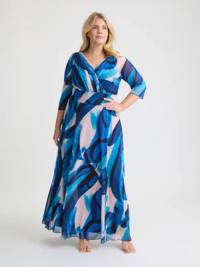 Scarlett & Jo Verity Abstract Print Maxi Gown