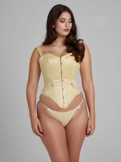 Scarlett Gasque Gasque Lace Thong In Yellow
