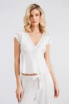Scarlett Gasque The Jayne Top In White