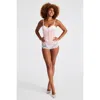 Scarlett Gasque The Strawberry Shortcake Silk Corset In Pink