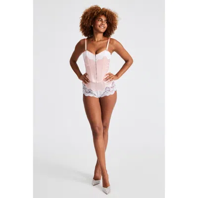 Scarlett Gasque The Strawberry Shortcake Silk Corset In Pink