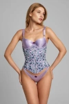 Scarlett Gasque The Wisteria Silk Waspie In Multi