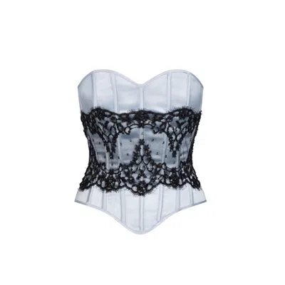 Scarlett Gasque Women's Blue Eclipse Corset In White
