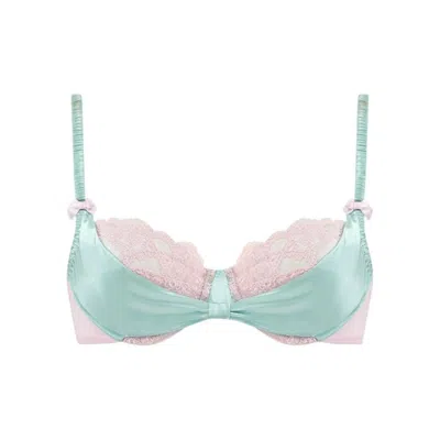 Scarlett Gasque Women's Blue Misses Macaron Bra Teal