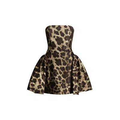 Scarlett Gasque Women's Brown Phantom Mini Dress - Leopard
