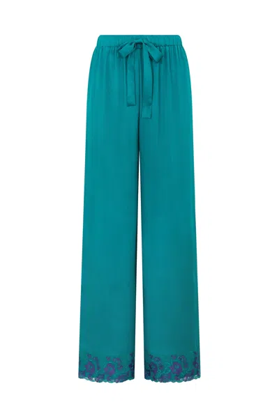 Scarlett Gasque Women's Green The Enchanted Teal Marilyn Trouser