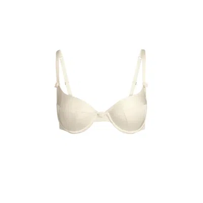 Scarlett Gasque Women's Neutrals Plunge Tallulah Bra - Champagne In White