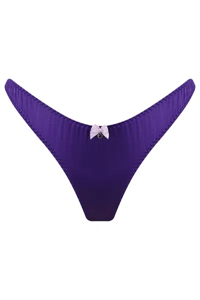 Scarlett Gasque Women's Pink / Purple Hibiscus Silk Thong In Pink/purple