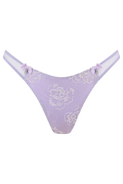 Scarlett Gasque Women's Pink / Purple Petunia Lace Knicker In Pink/purple