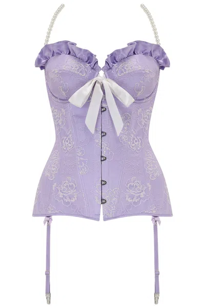 Scarlett Gasque Women's Pink / Purple Petunia Pearl Corset In Pink/purple