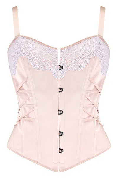 Scarlett Gasque Women's Pink / Purple The Strawberry Shortcake Silk Corset In Pink/purple