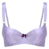 Scarlett Gasque The Wisteria Silk Bra In Pink/purple