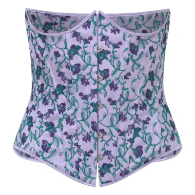 Scarlett Gasque Women's Pink / Purple The Wisteria Silk Waspie In Pink/purple