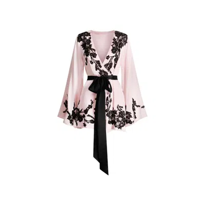 Scarlett Gasque Women's Pink Susie Robe In Black