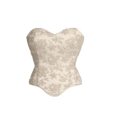 Scarlett Gasque Women's White Curtain Call Corset In Neutral