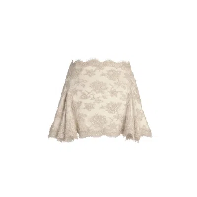Scarlett Gasque Women's White Curtain Call Skirt In Brown