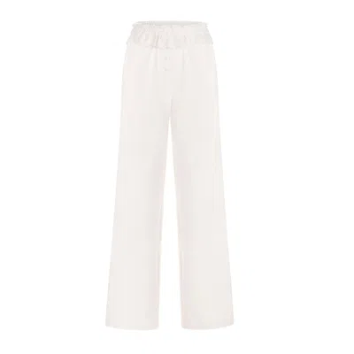 Scarlett Gasque Women's White Daydream Trouser In Neutral