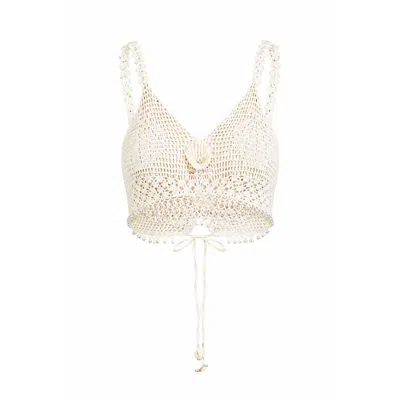 Scarlett Gasque Women's White Kate Crochet Bralette