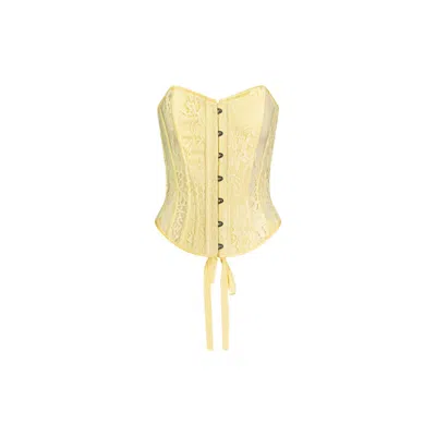 Scarlett Gasque Women's Yellow Florence Corset In Gold