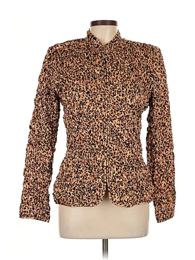 Pre-owned Scarlett Nite Long Sleeve Blouse In Brown