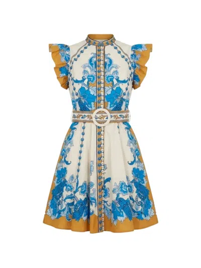 Scarlett Poppies Baronessa Ruffled Dress In Neutral