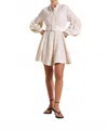 Scarlett Poppies Berite Short Dress In Antique White In Nude
