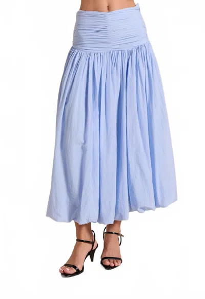 Scarlett Poppies Cherry Bubble Midi Skirt In Light Blue In Multi