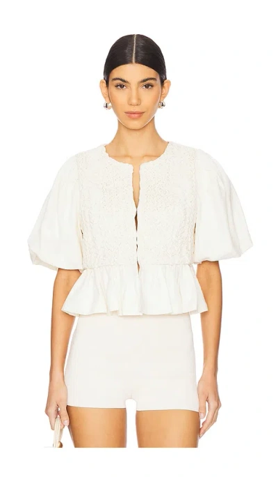 Scarlett Poppies Corinne Top In Vanilla