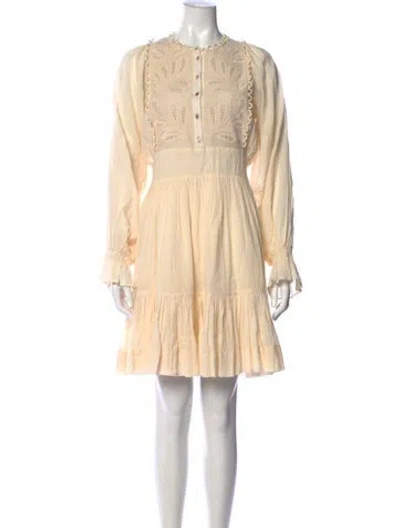 Pre-owned Scarlett Poppies Crew Neck Mini Dress In Neutral