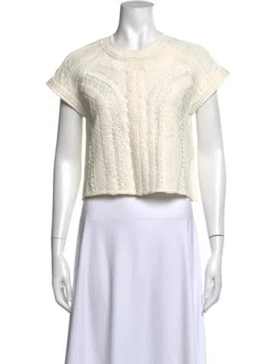 Pre-owned Scarlett Poppies Crew Neck Short Sleeve Top In Neutral