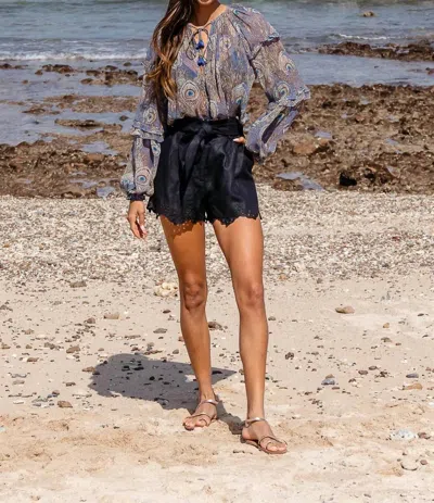 Scarlett Poppies Definite Minds Top In Peacock In Blue