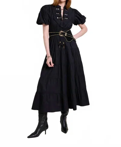 Scarlett Poppies Ethereal Dress In Onyx Black