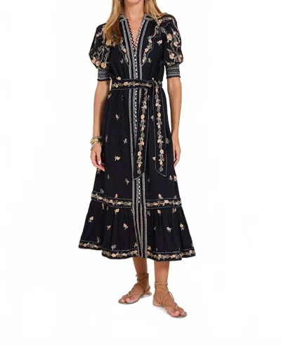 Scarlett Poppies Fia Dress In Onyx Black