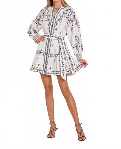Scarlett Poppies Fiucci Short Dress In Vanilla In White