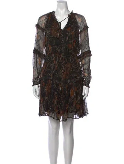 Pre-owned Scarlett Poppies Floral Print Mini Dress W/ Tags In Multi