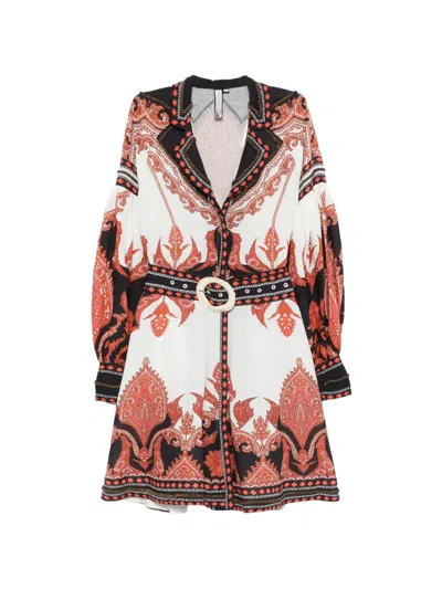 Scarlett Poppies Florista Button-up Mini Dress In White