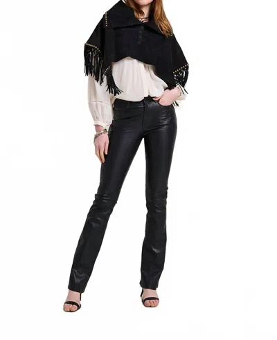 Scarlett Poppies Ira Suede Cape In Black