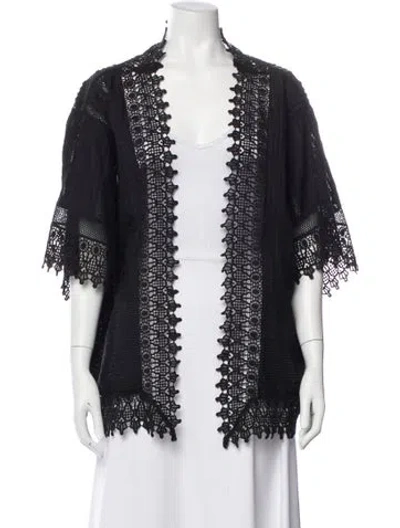 Pre-owned Scarlett Poppies Lace Pattern Open Front Top In Multi