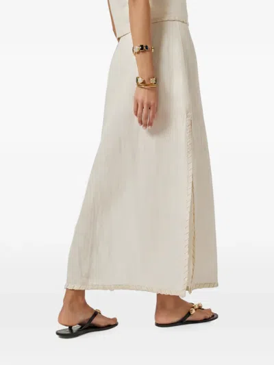 Scarlett Poppies Side-slit Maxi Skirt In Gray