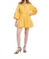 Scarlett Poppies Lira Short Dress In Warm Sun In Yellow