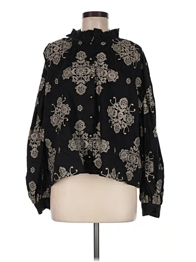 Pre-owned Scarlett Poppies Long Sleeve Blouse In Black