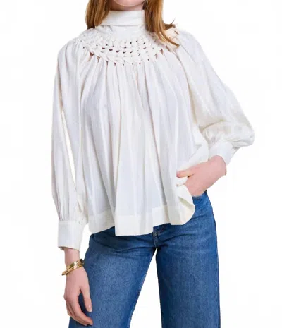 Scarlett Poppies Marona Top In Vanilla In White