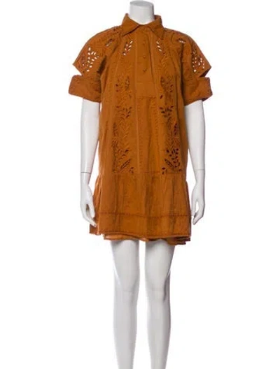 Pre-owned Scarlett Poppies Mini Dress In Brown